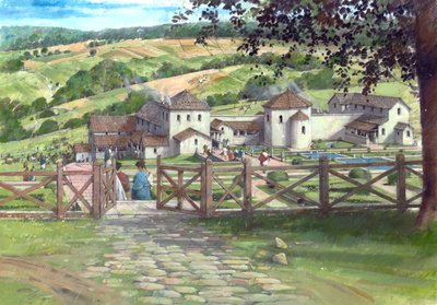 Gran Villa Romana de Witcombe, circa AD250, c1990-2010 de Ivan Lapper