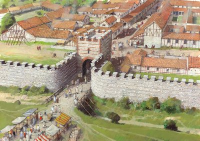 Murallas de la ciudad romana de Silchester, siglo III, 1990-2010 de Ivan Lapper