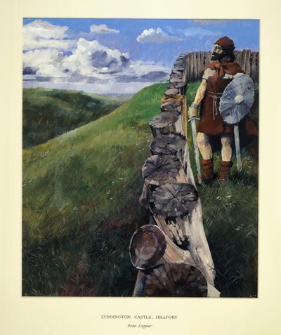 Soldado en Lyddington Castle Hillfort, Leicestershire, 1994 de Ivan Lapper