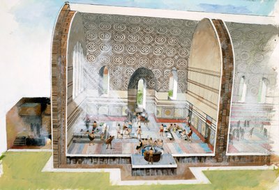 La casa de baños en la ciudad romana de Wroxeter, siglo I-III, 1990-2010 de Ivan Lapper