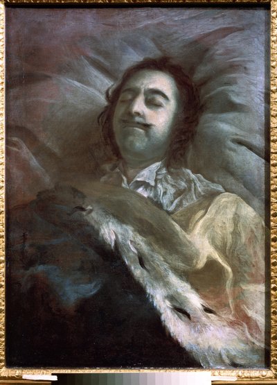 Pedro I el Grande en su lecho de muerte de Ivan Nikitich Nikitin