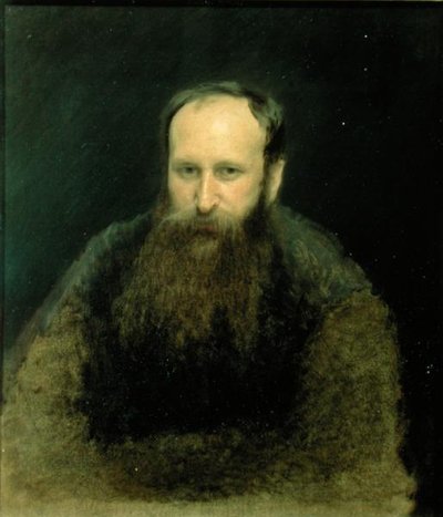 Retrato de Vasili Vasilievich Vereshchagin, 1883 de Ivan Nikolaevich Kramskoy
