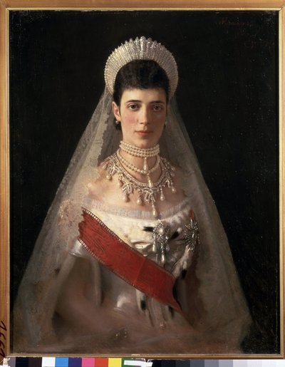 Retrato de la emperatriz María Feodorovna, princesa Dagmar de Dinamarca de Ivan Nikolaevich Kramskoy
