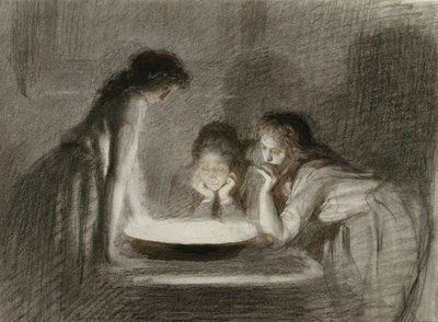 Adivinación en Nochebuena, 1870s de Ivan Nikolaevich Kramskoy