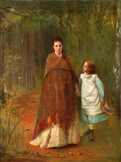 En el parque. Retrato de la esposa e hija del artista de Ivan Nikolaevich Kramskoy