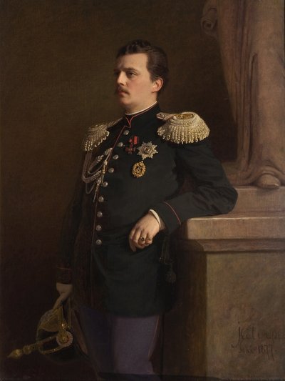 Retrato del Gran Duque Vladimir Alexandrovich de Rusia 1847-1909, años 1880 de Ivan Nikolaevich Kramskoy