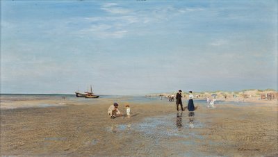 En la playa; Sur la plage de Ivan Pavlovich Pokhitonov