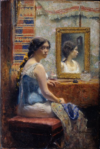 dama en un espejo de Ivan Pavlovich Pokhitonov