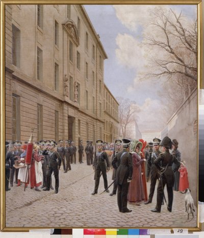 La Guardia Imperial Rusa en París (Francia) en 1814 (Tercera coalición 1803-1805, episodio de las Guerras Napoleónicas). Pintura de Ivan Semyonovich Rosen (1857-1918), óleo sobre lienzo de Ivan Semyonovich Rosen