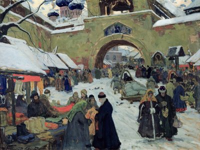 Día de bazar en una ciudad antigua de Ivan Silych Goriuschkin-Sorokopudov