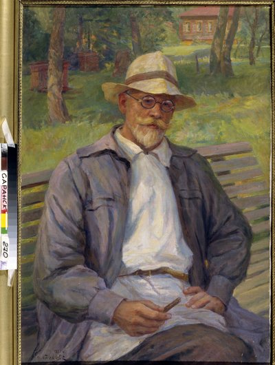 Retrato del pintor Ivan Gorshkin Sorokopudov, siglo XX (óleo sobre lienzo) de Ivan Silych Goriuschkin Sorokopudov