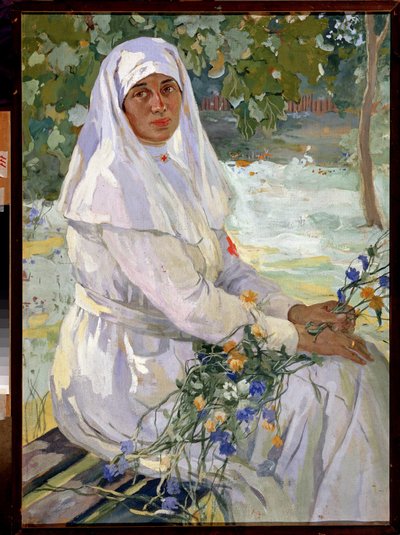 Retrato de una enfermera de la Cruz Roja de Ivan Silych Goriuschkin Sorokopudov
