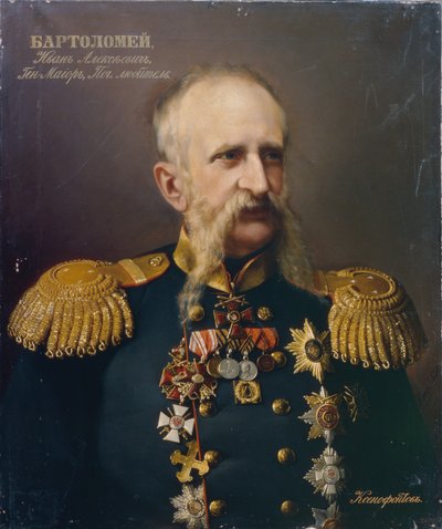 Retrato de Ivan Alexeyevich Bartolomey 1813-1870, década de 1860 de Ivan Stepanovich Ksenofontov