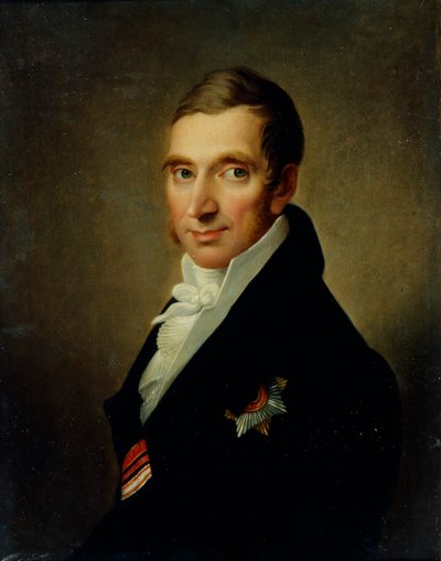 Retrato del Médico Johann-Georg von Ruehl 1768-1846, 1823 de Ivan Vasilyevich Luchaninov