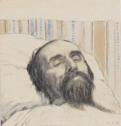 Malevich en su lecho de muerte de Ivan Vassilyevich Klyun