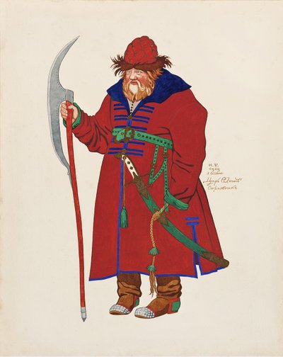 Diseño de vestuario para la ópera El cuento del zar Saltan de N. Rimsky-Korsakov, 1929 de Ivan Yakovlevich Bilibin