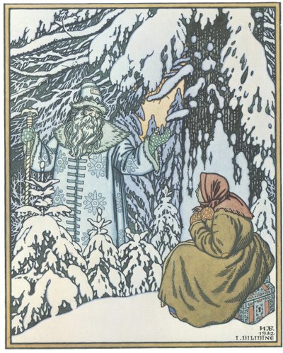 Ilustración para el cuento de hadas Morozko, 1932 de Ivan Yakovlevich Bilibin