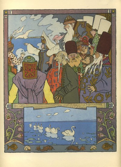 Iván Tsarevich y la princesa rana de Ivan Yakovlevich Bilibin