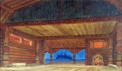 Diseño de escenario para la ópera Ruslan y Lyudmila de M. Glinka, 1913 de Ivan Yakovlevich Bilibin