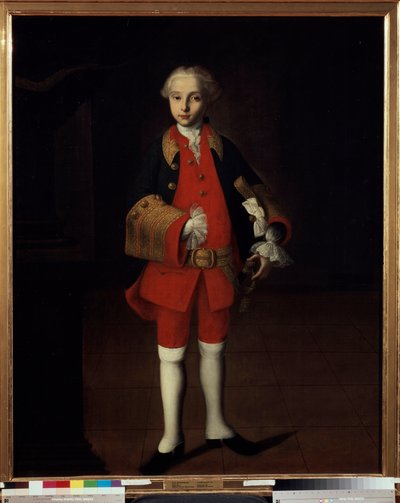 Retrato de Guillaume (William) Graf von Fermor (1704-1771) (Retrato de Wilhelm Graf von Fermor) - Pintura de Ivan Yakovlevich Vishnyakov (Vishniakov) (1699-1761), óleo sobre lienzo, alrededor de 1750, arte ruso del siglo XVIII de Ivan Yakovlevich Vishnyakov