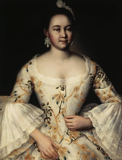 Retrato de Stepanida Yakovleva 1738-1781, después de 1757 de Ivan Yakovlevich Vishnyakov
