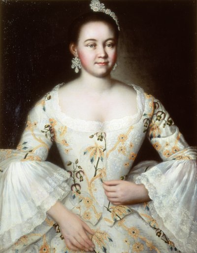Retrato de la esposa de Mikhail Yakovlev, después de 1756 de Ivan Yakovlevich Vishnyakov