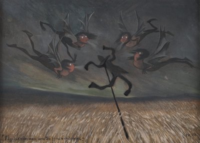 El espantapájaros y los cuatro vientos, 1906 de Ivar Arosenius