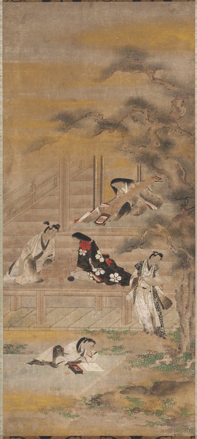 Los Cuatro Placeres, siglo XVII de Iwasa Matabei