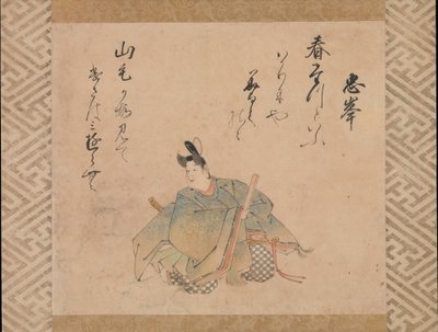 El poeta Mibu no Tadamine de Iwasa Matabei