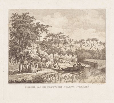 Empresa a orillas del lago Brouwerskolk en Overveen Rostro de Brouwers-Kolk en Overveen (título sobre el objeto) de Izaak Jansz. de Wit