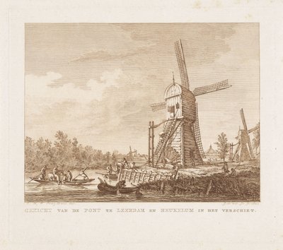 Cara del Pont en Leerdam y Heukelum a la vista de Izaak Jansz. de Wit