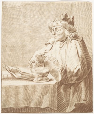 Retrato de Jurraan Buttner en un brasero de Izaak Jansz. de Wit