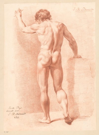 Desnudo masculino de pie, visto desde atrás (1er premio 1805) de Izaak Riewert Schmidt