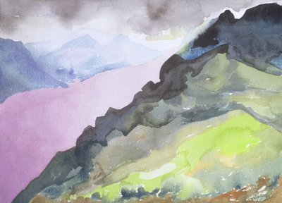 Lago Ness desde Glendoe Lodge, 1995 de Izabella Godlewska de Aranda