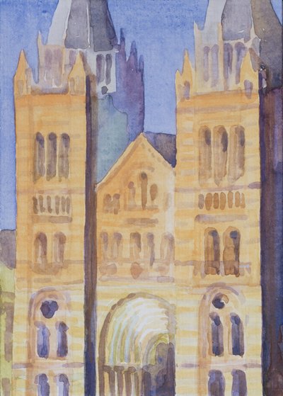 Entrada Principal del Museo de Historia Natural, Londres, Atardecer, 1994 de Izabella Godlewska de Aranda