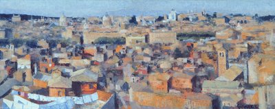 Roma, Vista desde la Academia Española en el Gianicolo, 1968 de Izabella Godlewska de Aranda