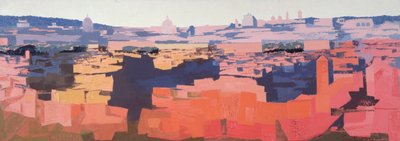 Roma, Vista desde la Academia Española en el Gianicolo, Atardecer, 1968 de Izabella Godlewska de Aranda