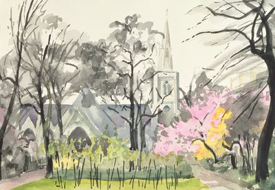 Iglesia de San Miguel, Chester Square, Londres, 1982 de Izabella Godlewska de Aranda