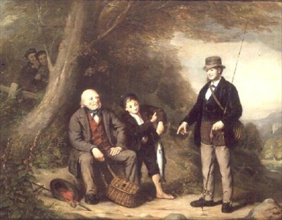 Pesando la Captura después de un Día de Pesca de J.A. Buchanan