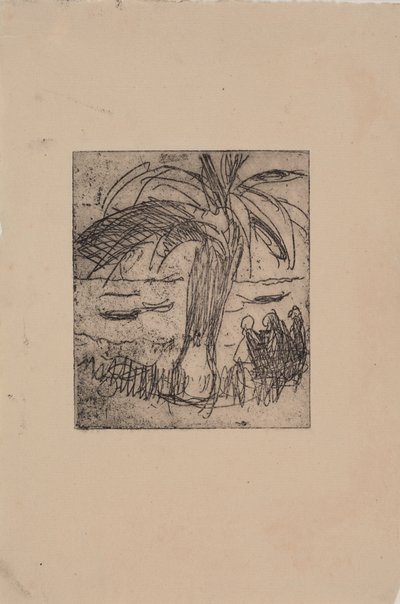 Palmera junto al mar de J.A. Jerichau
