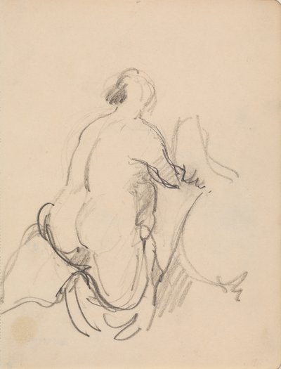 Mujer desnuda de pie, vista desde atrás de J.A. Jerichau