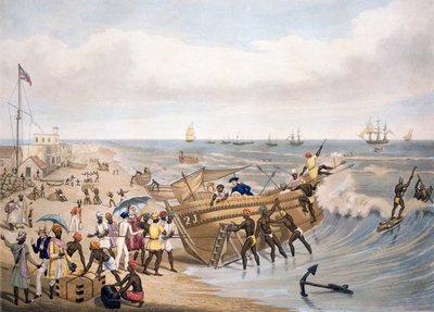 Madras, Embarcando, grabado por C. Hunt, 1856 de J.B. East