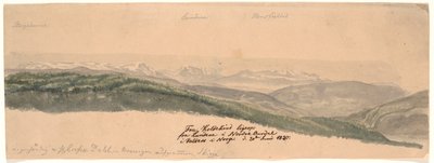 Desde Koldekind justo arriba de Lundene en el valle de Norde Oure en Valdres, Noruega de Johan Christian Dahl