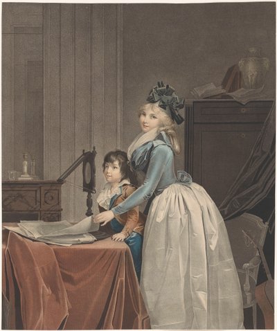 Retrato de Louise Sébastienne Gély con su hijastro detrás de un espejo óptico
La óptica de J.F. Cazenave