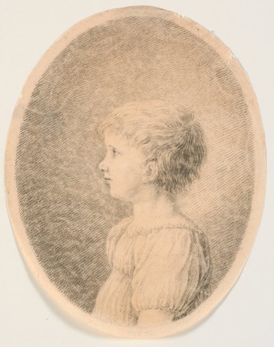 Retrato infantil. Perfil a la derecha de J.F. Clemens