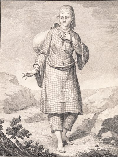 Una mujer árabe recoge agua de J.F. Clemens