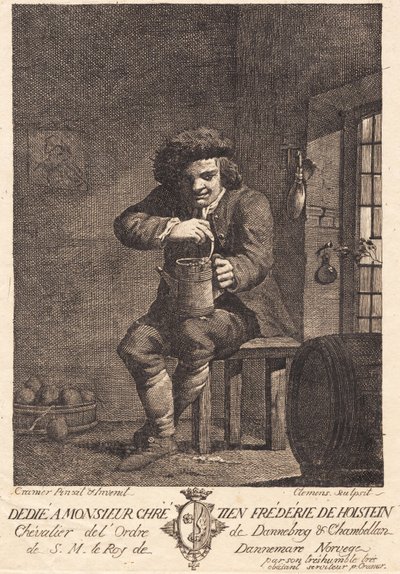 Un campesino sentado de J.F. Clemens