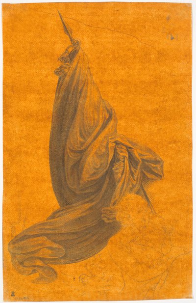 Bandera y portador de bandera esbozado de J.F. Clemens