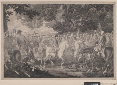 Federico el Grande regresando a casa después de una revista en Potsdam de J.F. Clemens