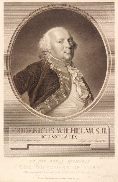 Federico Guillermo II, rey de Prusia de J.F. Clemens